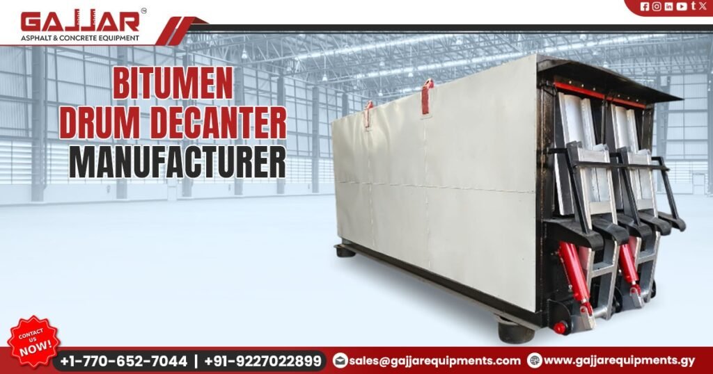 Industrial Bitumen Drum Decanter machine used for melting and extracting bitumen from drums in large volumes