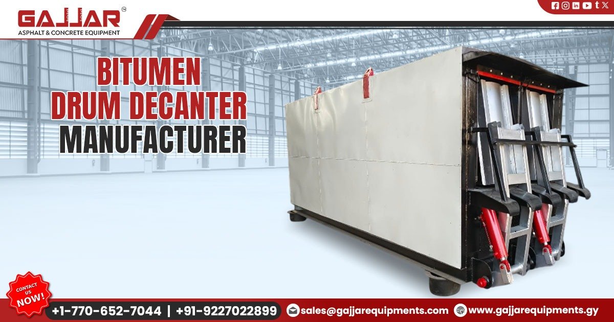 Industrial Bitumen Drum Decanter machine used for melting and extracting bitumen from drums in large volumes