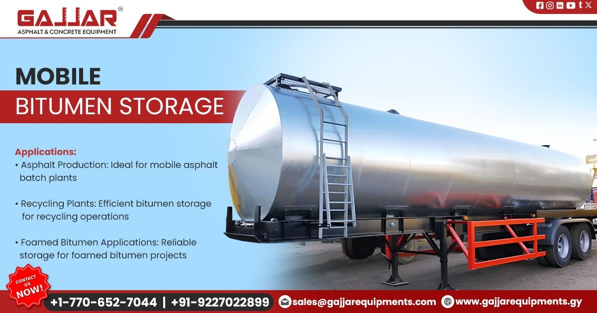 Mobile Bitumen Storage with Low Maintenance