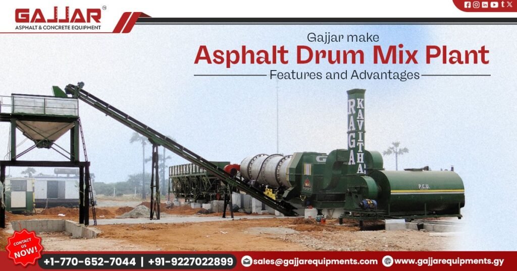 GAJJAR Asphalt Drum Mix Plants: High-efficiency, durable, eco-friendly asphalt production for highways, airports, and industrial road projects.