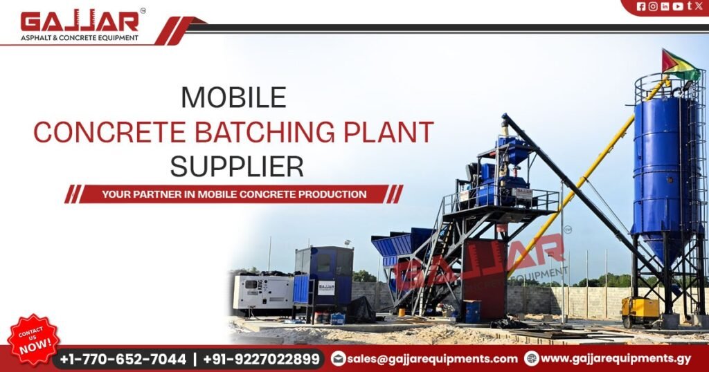 Mobile Concrete Batching Plant Supplier in Guyana