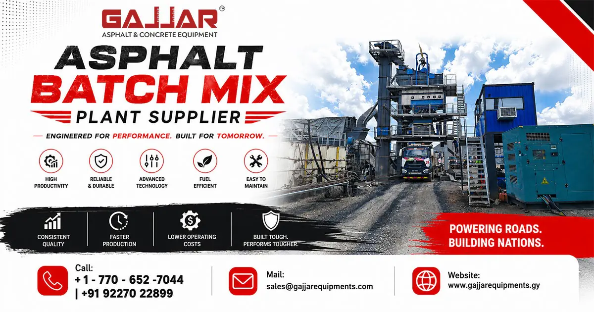 Asphalt Batch Mix Plant Supplier in Guyana