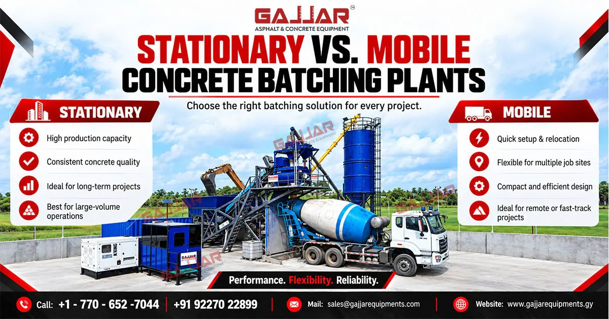 Stationary vs. Mobile Concrete Batching Plants