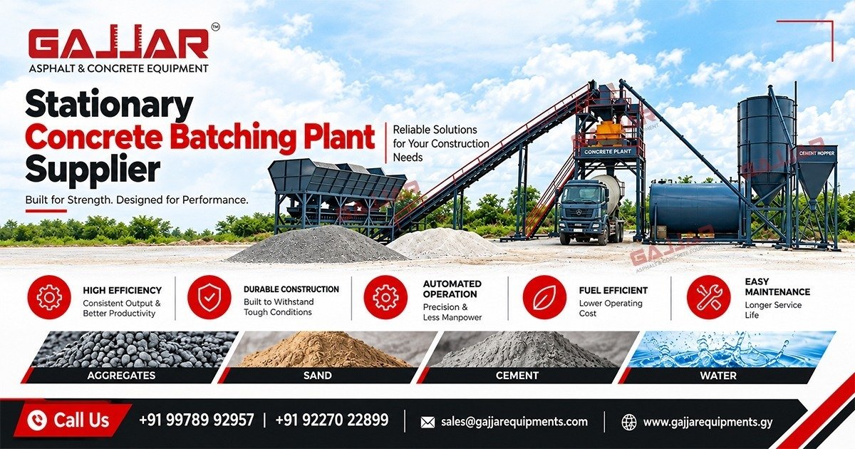 Stationary Concrete Batching Plant Supplier in Suriname